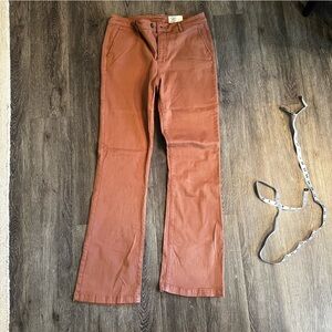 Brown pants slight flare size 10